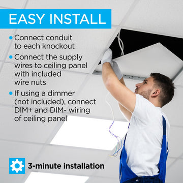 2 ft. X 2 ft. 40-Watt Dimmable Integrated LED Flat Panel Flush Mount Light with 4400 Lumens 5000K - JONATHAN Y